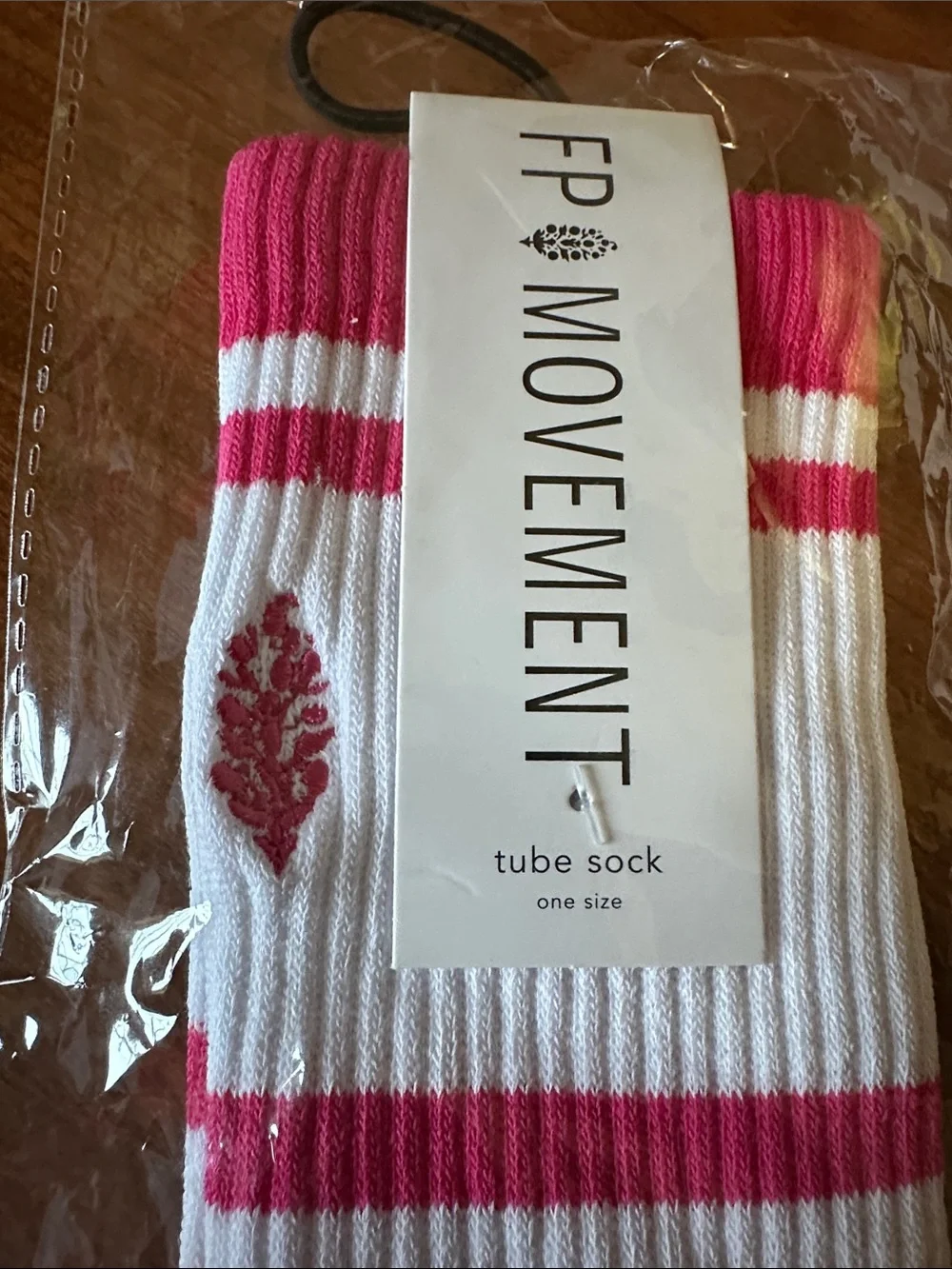 Free People Spring Break Prep Tube Socks - White & Pink NWT